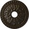 Ekena Millwork Warsaw Ceiling Medallion (Canopies up to 3 1/2"), 18"OD x 3 1/2"ID x 1 3/8"P, Stone Hearth Crackle CM18WASHC - alternate 1